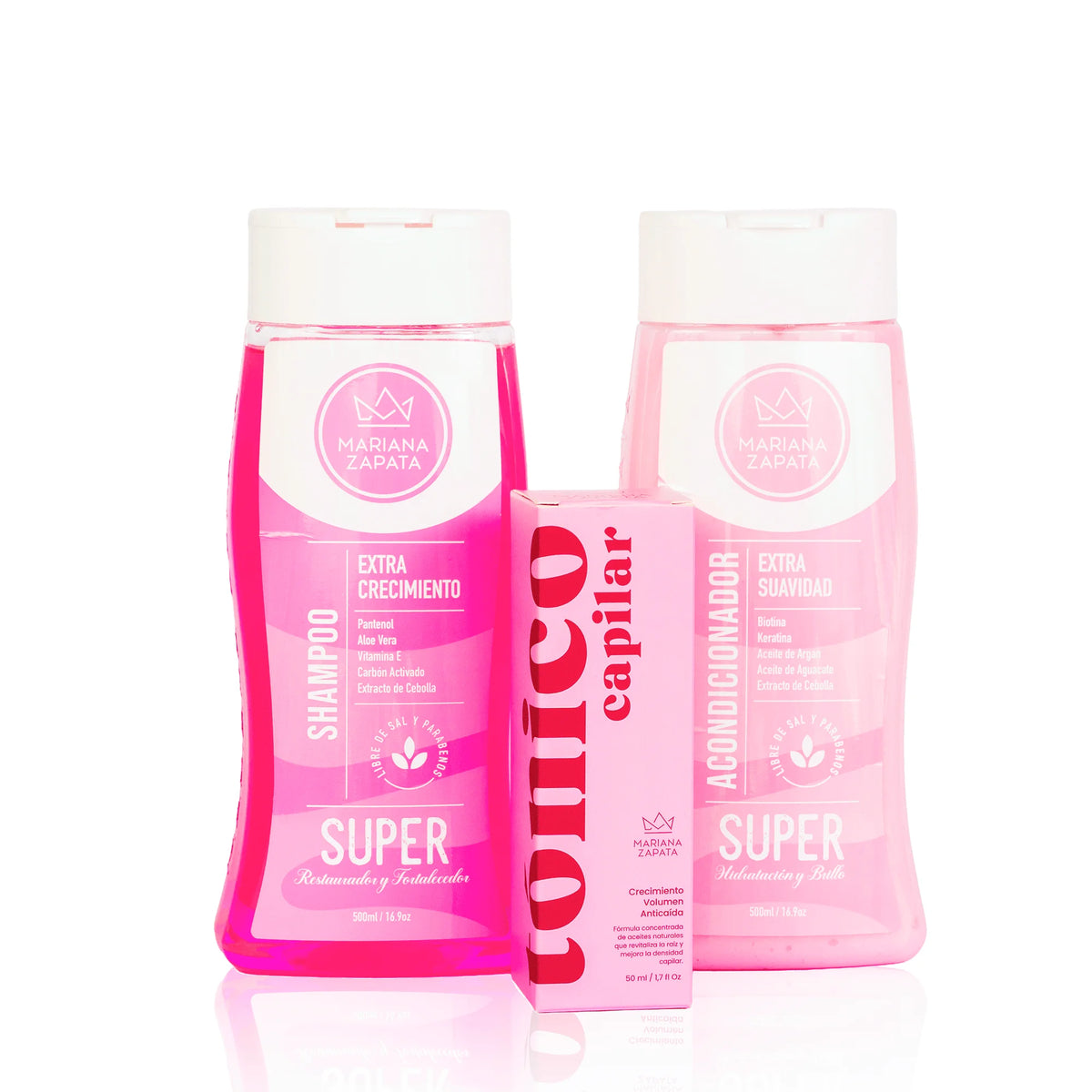 Kit Crecimiento, shampoo, acondicionador y tónico capilar juntos – By Mariana Zapata