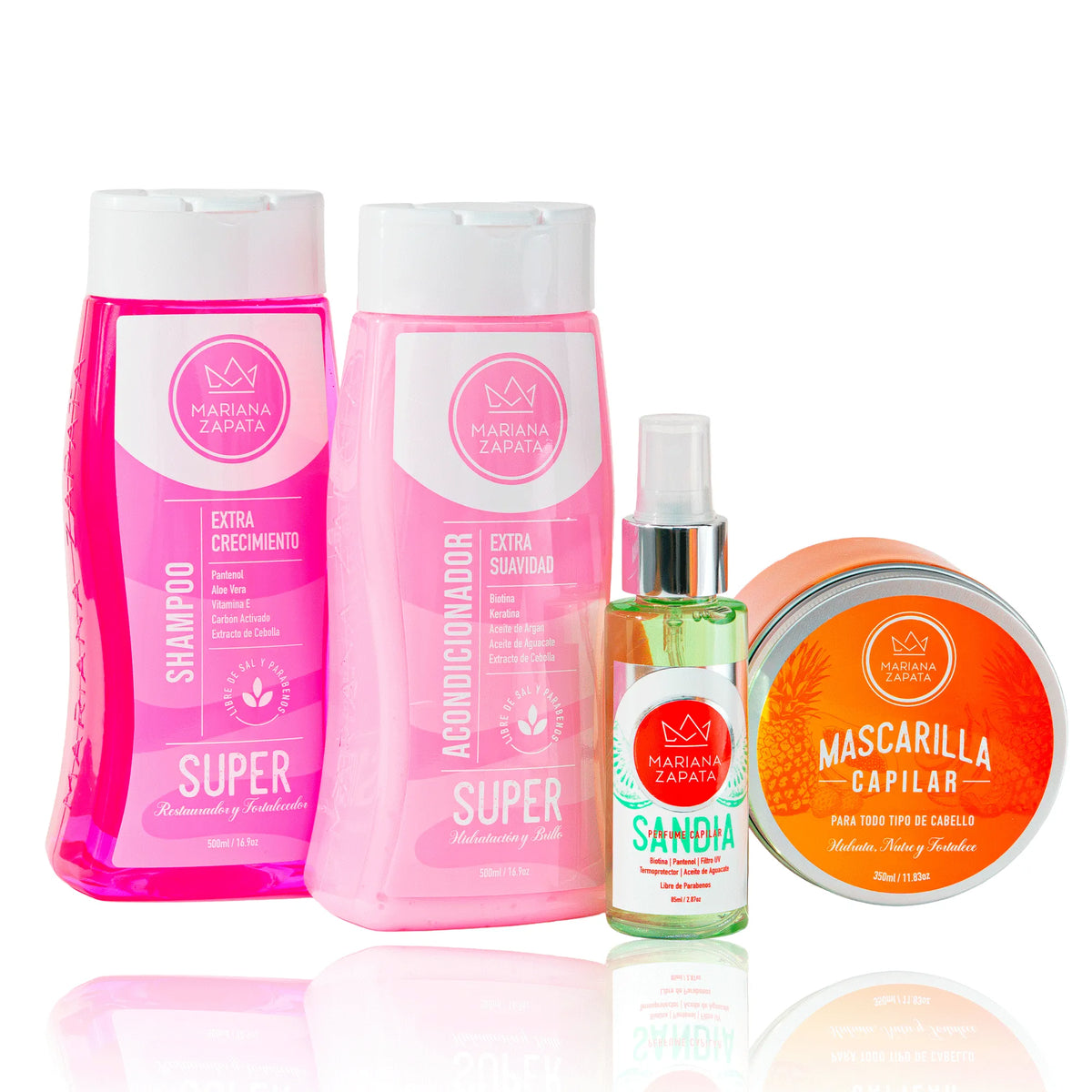 Kit Fuerza Capilar aroma Sandía, los 4 productos de la rutina anticaída – By Mariana Zapata