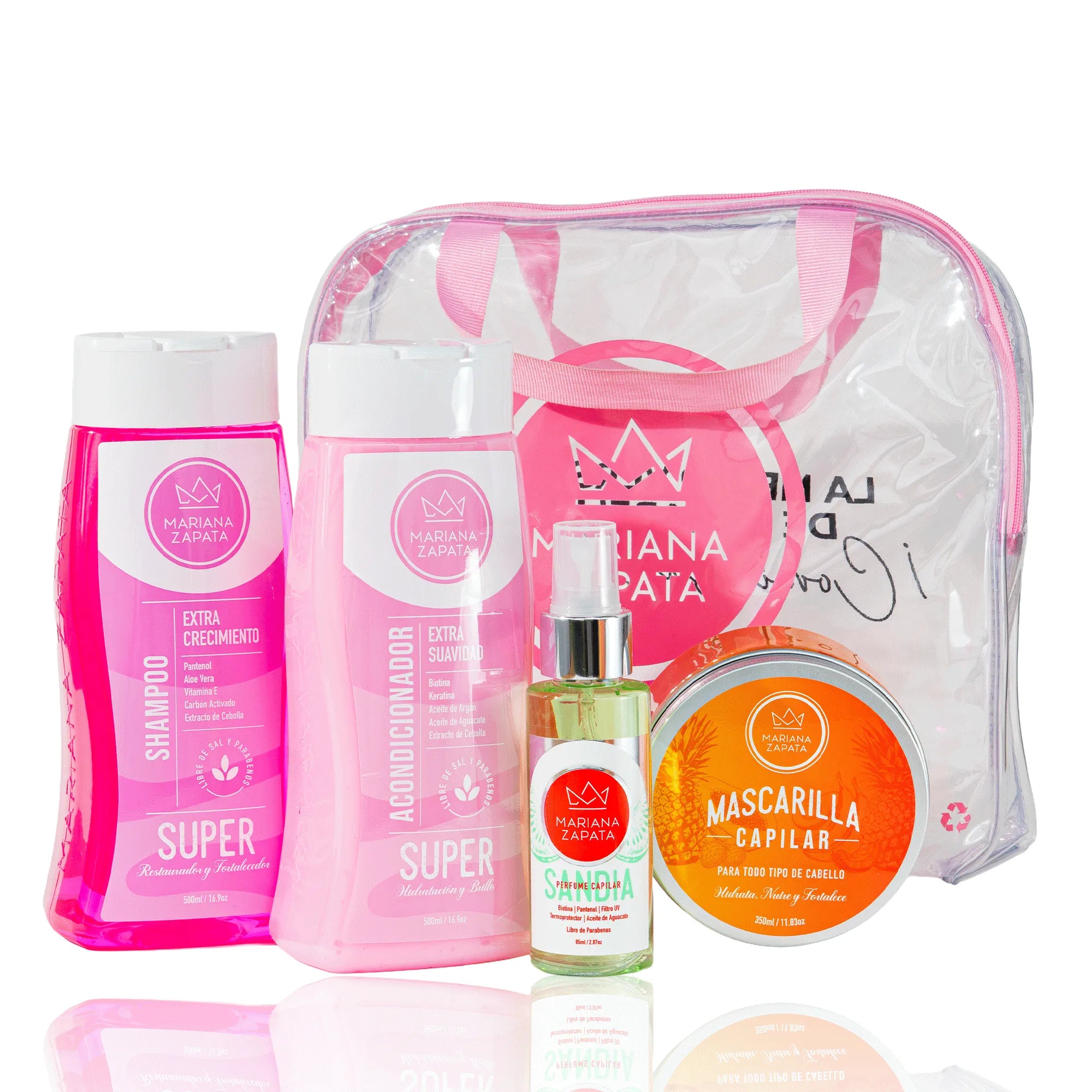 Kit Fuerza Capilar aroma Sandía, los 4 productos de la rutina anticaída – By Mariana Zapata