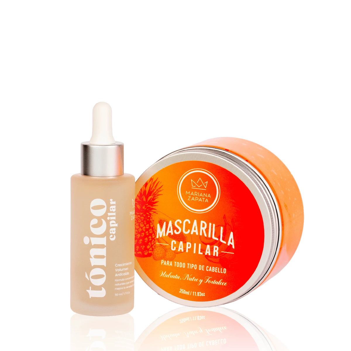 Kit Revive, botella de tónico y tarro de mascarilla capilar – By Mariana Zapata