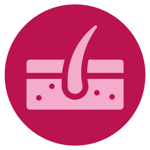 Ícono de control de la caída del cabello