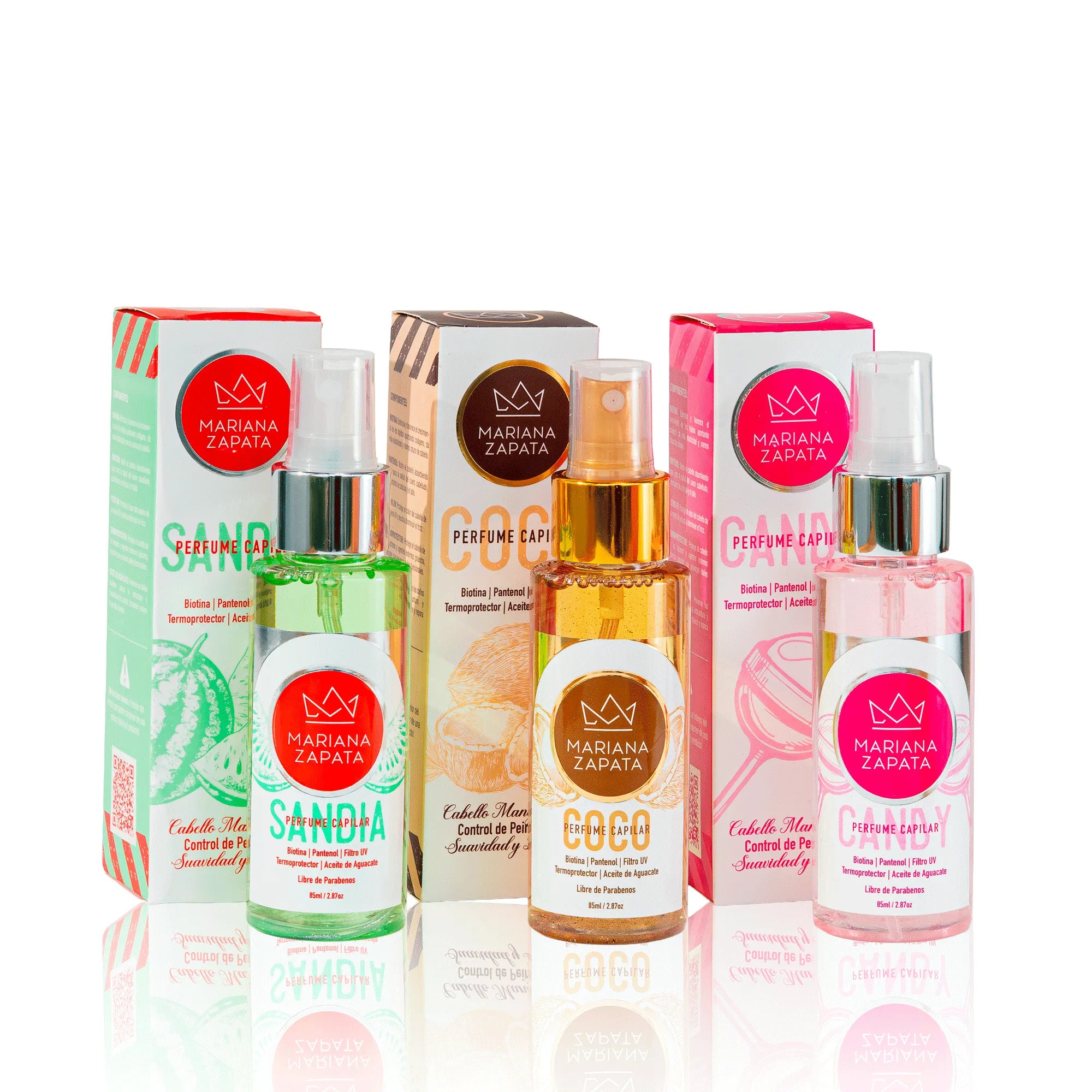 Kit Fragancia Total, los 3 perfumes capilares juntos – By Mariana Zapata