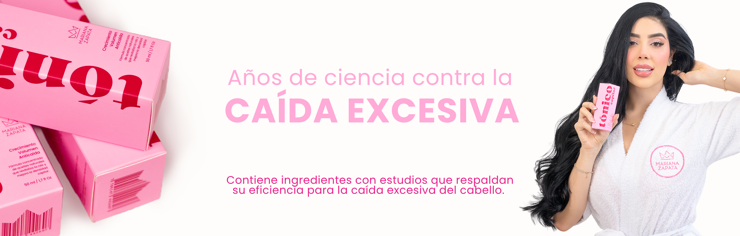 Gráfico: 'Años de ciencia contra la caída excesiva' — Tónico Capilar – By Mariana Zapata